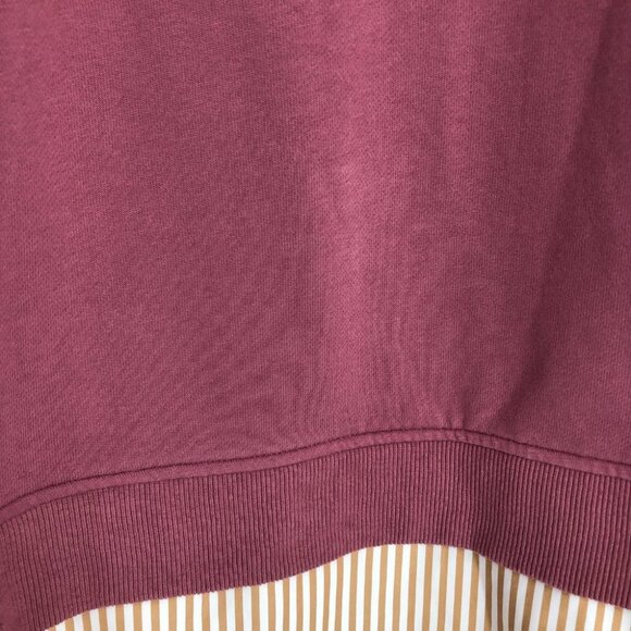 Anthropologie Maeve Pink Layered Long Puff Sleeve Tunic Sweatshirt Size M - Picture 15 of 16